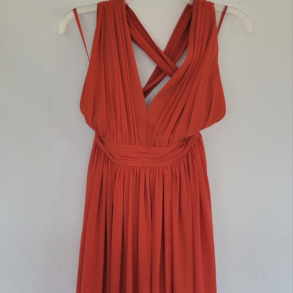 Free people burn orange dress size small